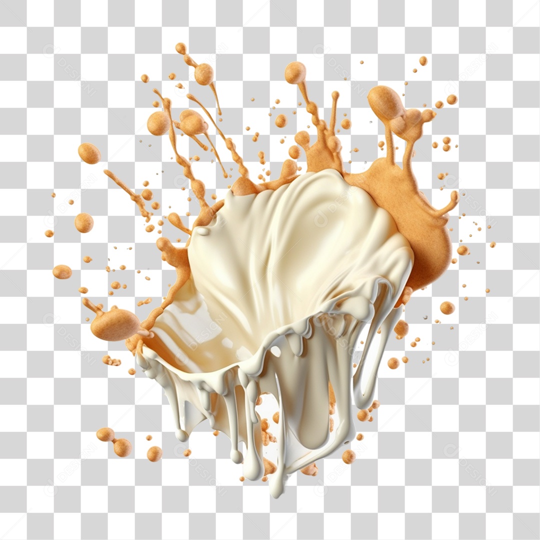 Delicioso Sorvete em Splash PNG Transparente
