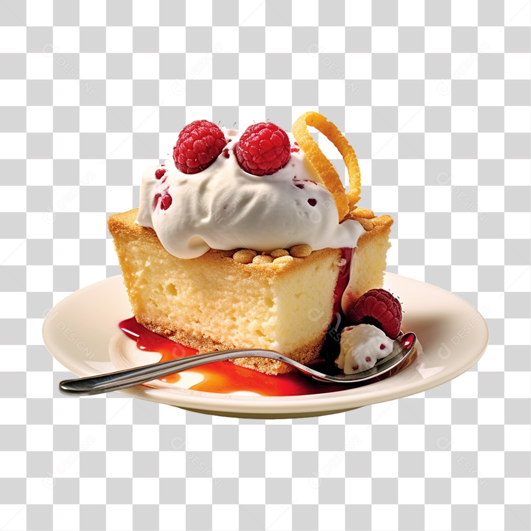 Tigela com Delicioso Cheesecake PNG Transparente