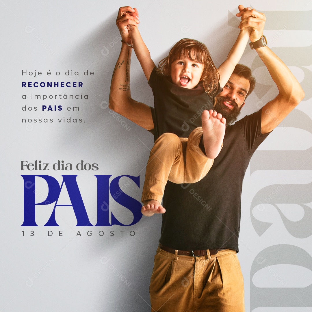 Feliz Dia Dos Pais Reconhecer a Importância Social Media PSD Editável