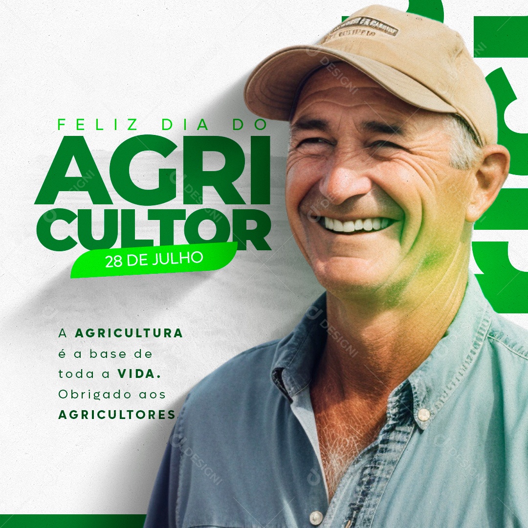 Feliz Dia Do Agricultor Base De Toda a Vida Social Media PSD Editável