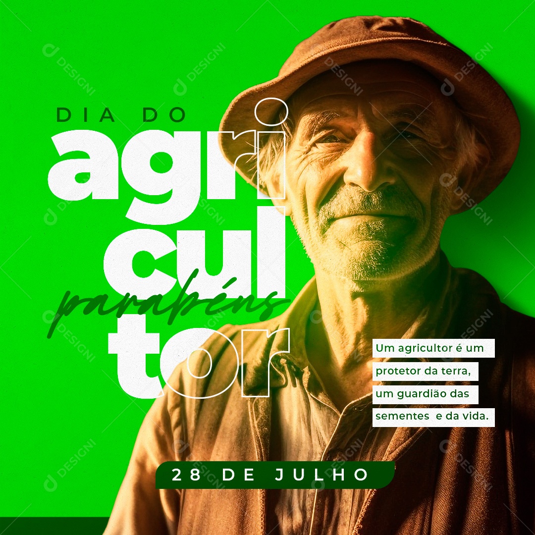 Social Media Protetor Da Terra Dia Do Agricultor PSD Editável