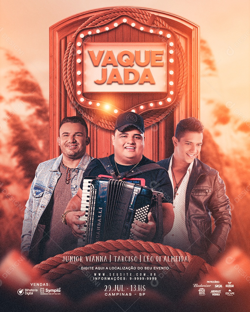 Social Media Flyer Feed Vaquejada PSD Editável