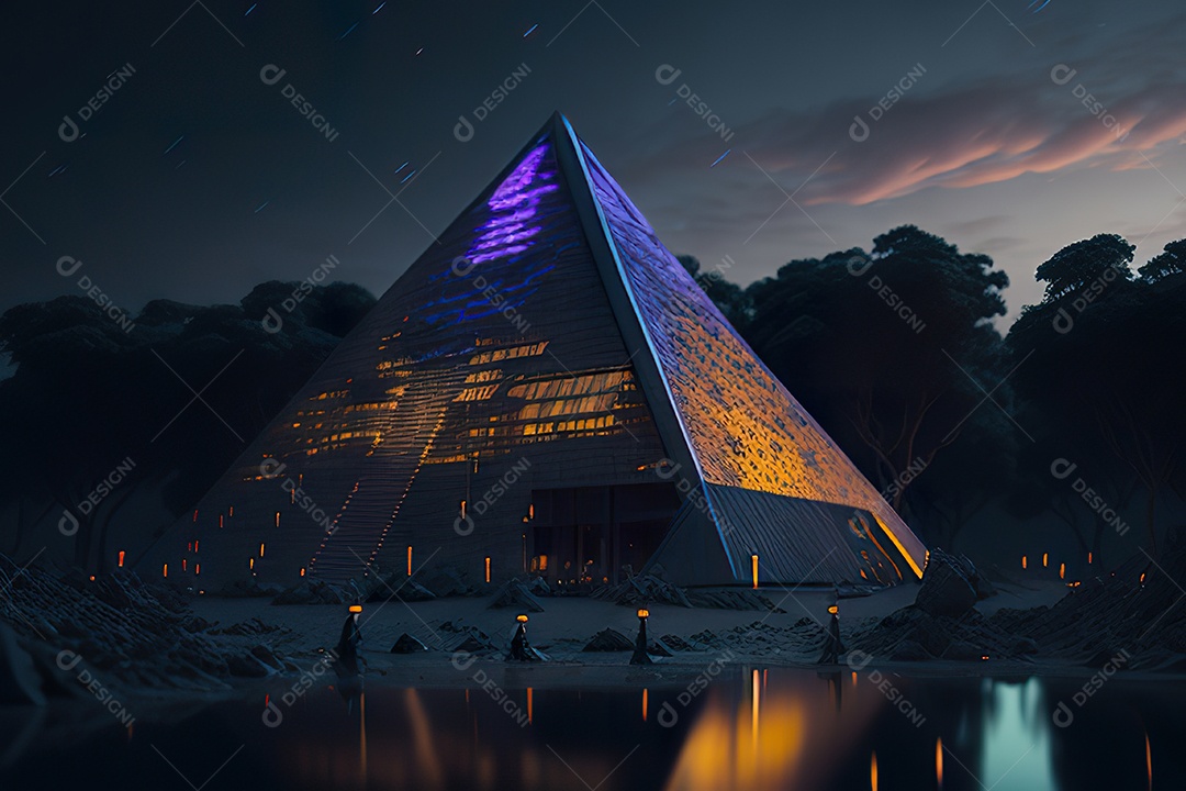 Imagem realista de pirâmide