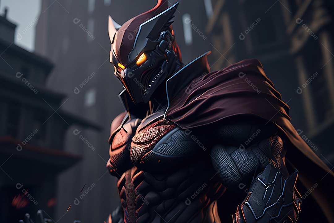 Imagem realista de criatura com armadura