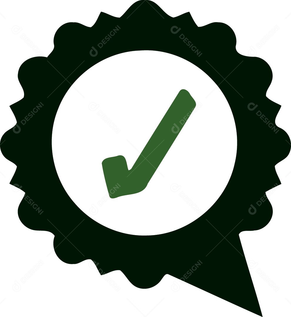 Ícone De Aprovado Ilustração Vetor EPS