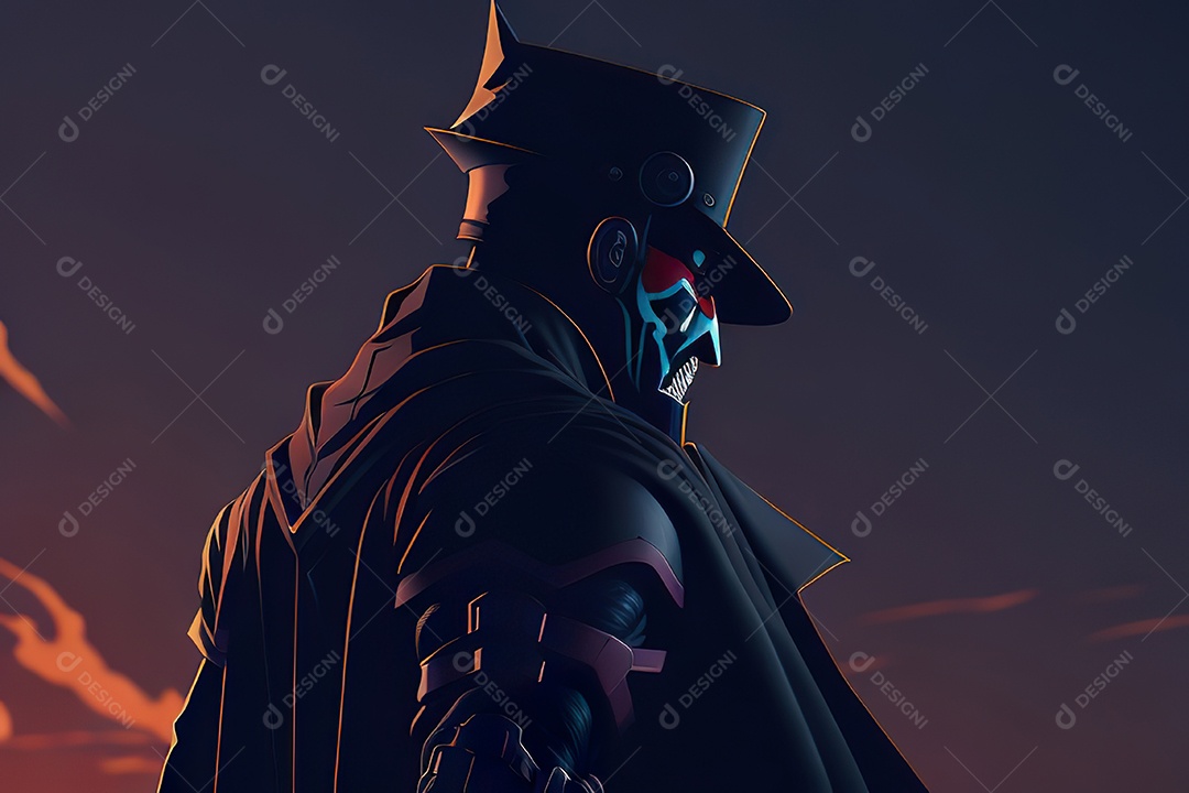 Imagem realista de criatura com armadura