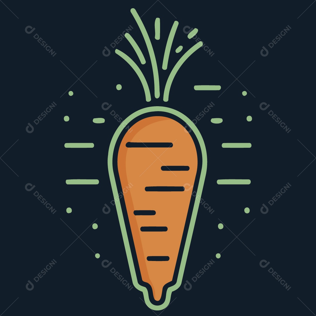 Cenoura Ilustração Vetor EPS