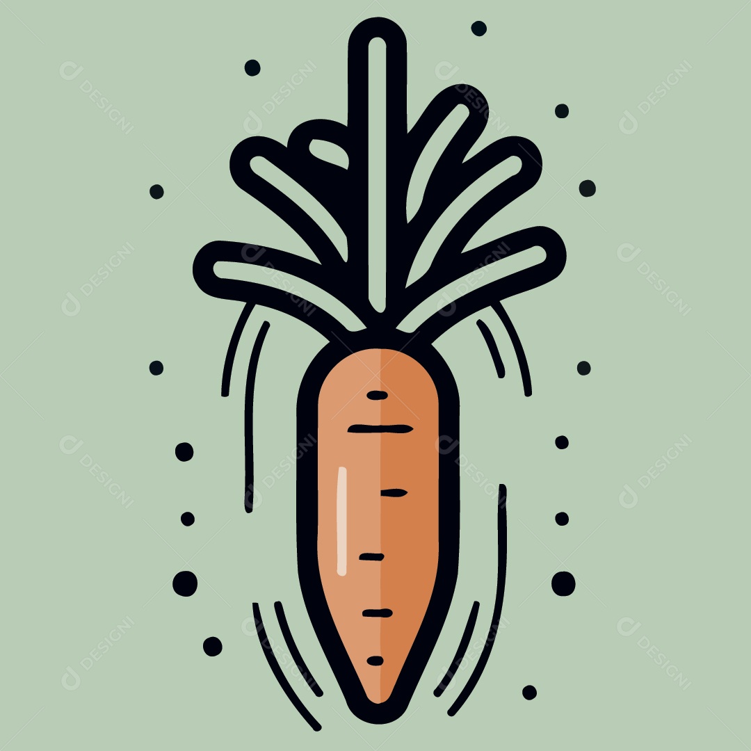 Cenoura Ilustração Vetor EPS