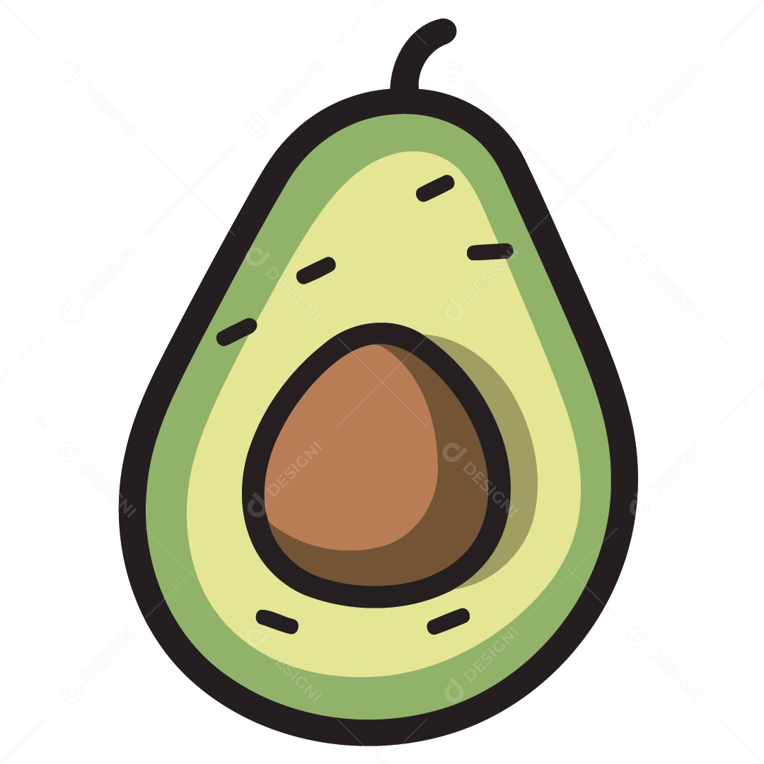 Abacate Ilustração Vetor EPS