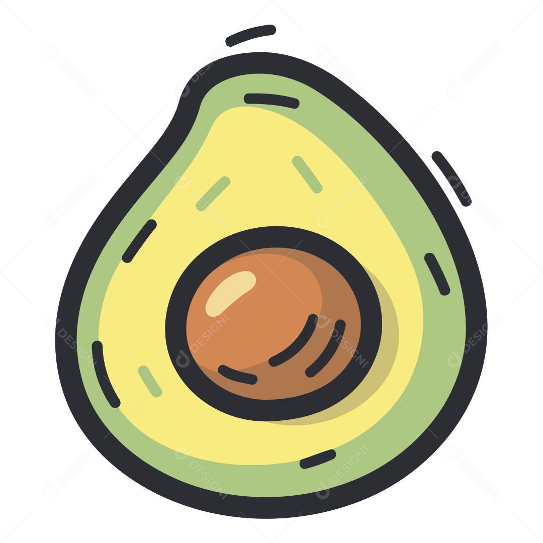 Abacate Ilustração Vetor EPS