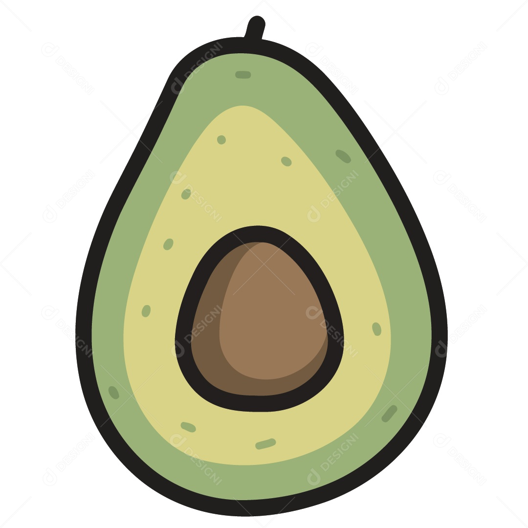 Abacate Ilustração Vetor EPS