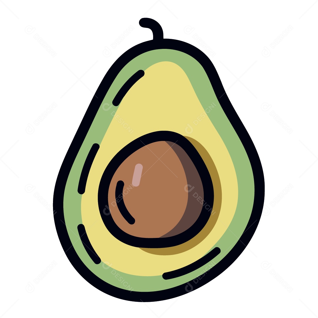 Abacate Ilustração Vetor EPS