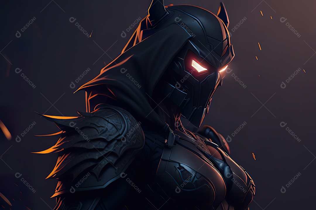 Imagem realista de criatura com armadura