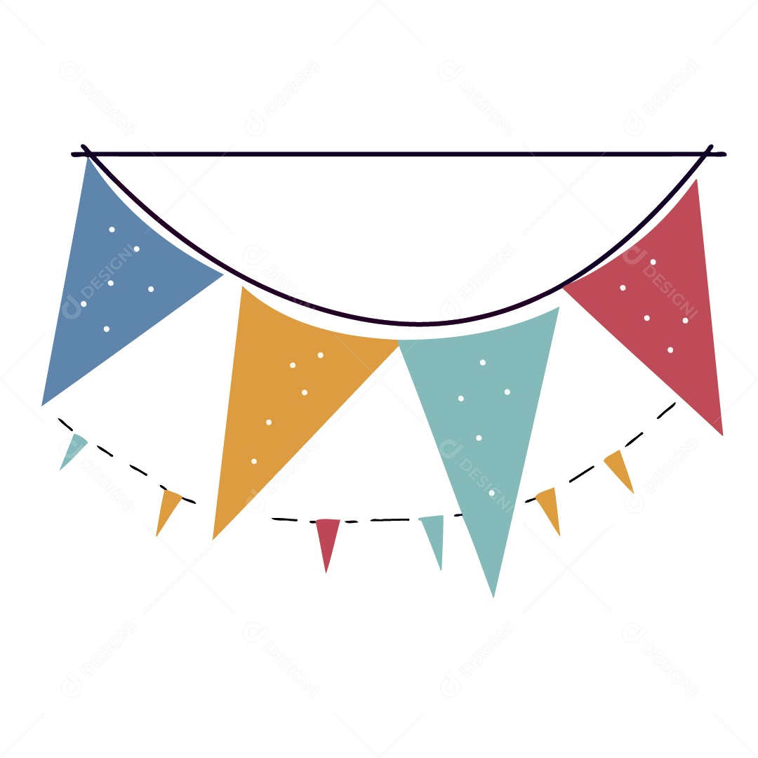 Bandeirola De São João Ilustração Vetor EPS