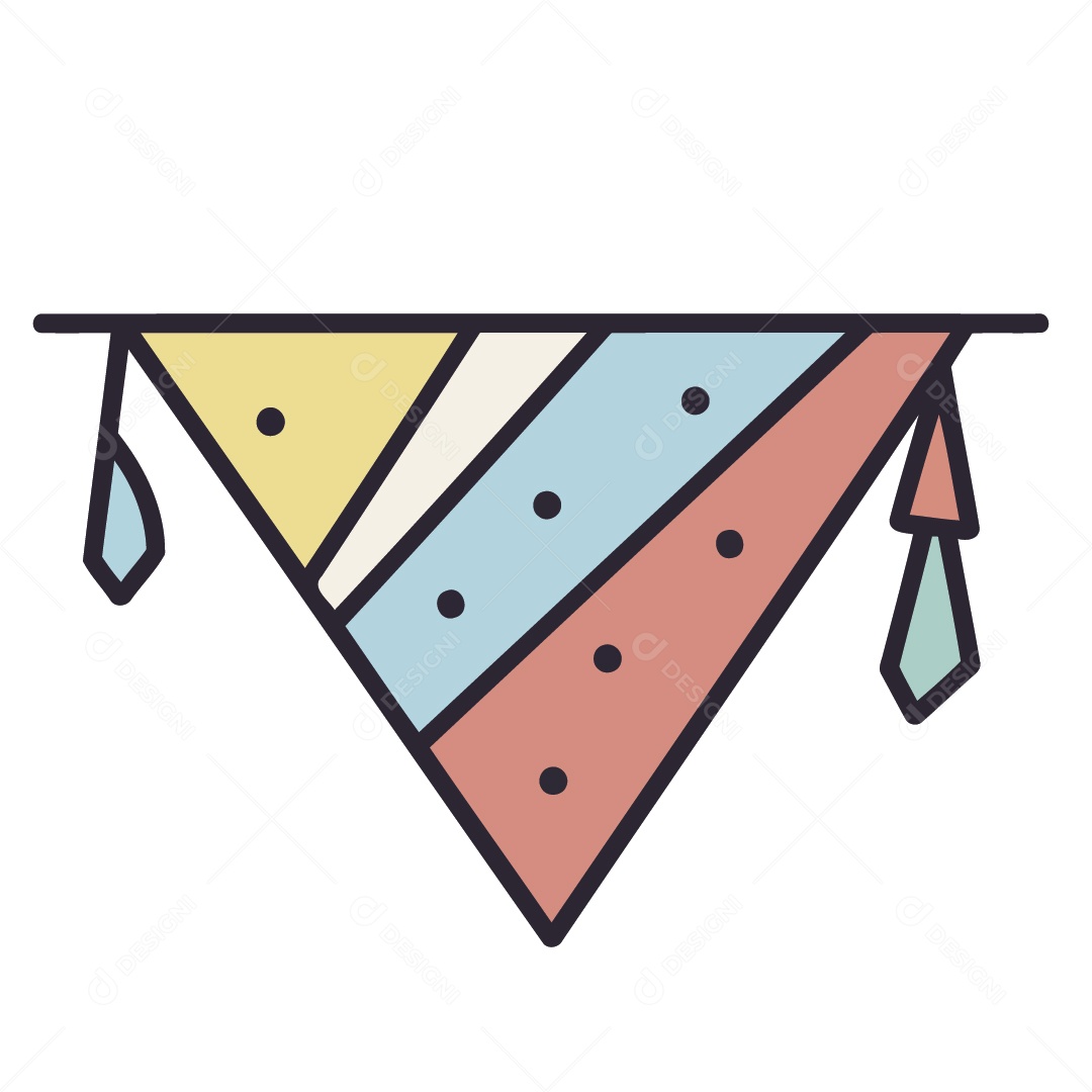 Bandeirola De São João Ilustração Vetor EPS