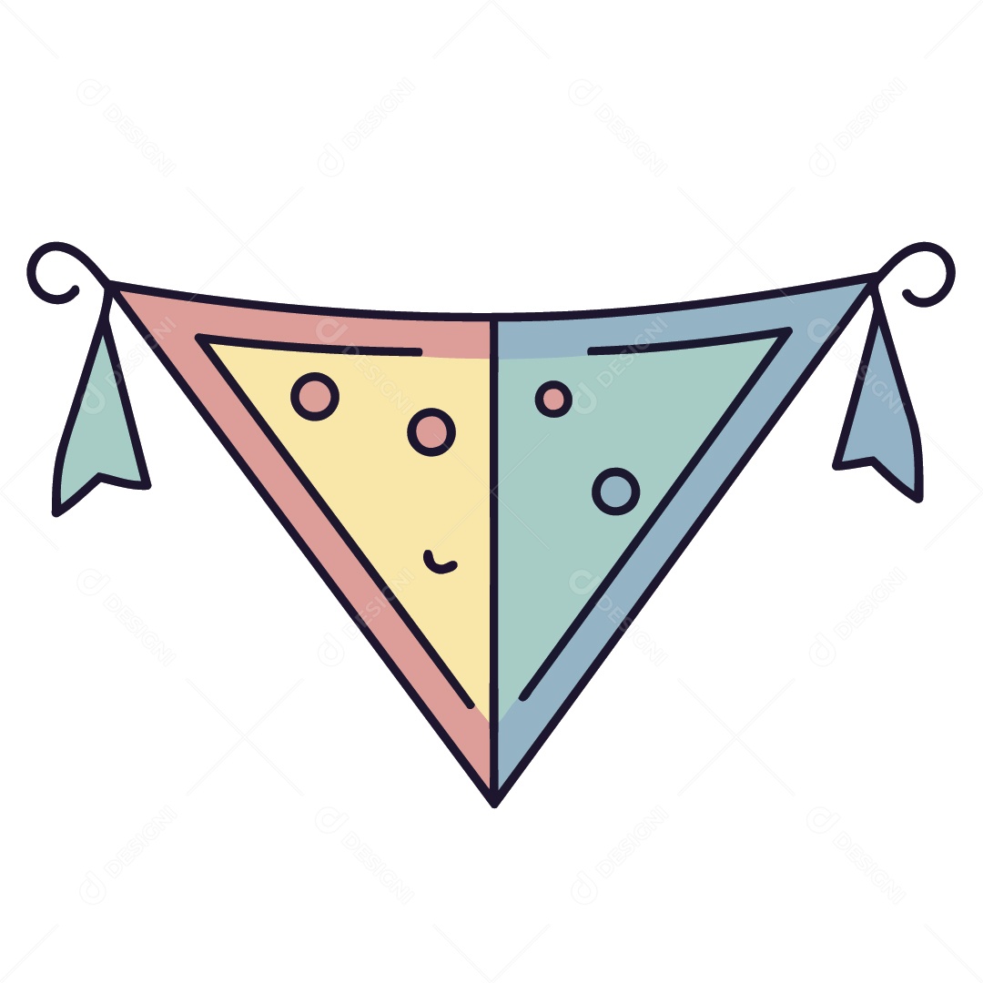 Bandeirola De São João Ilustração Vetor EPS