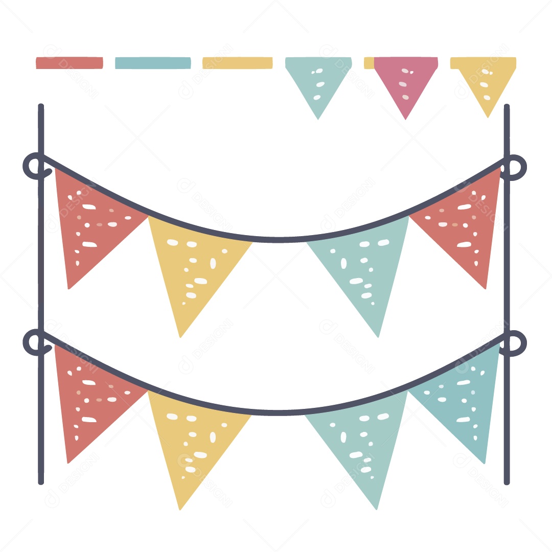 Bandeirola De São João Ilustração Vetor EPS