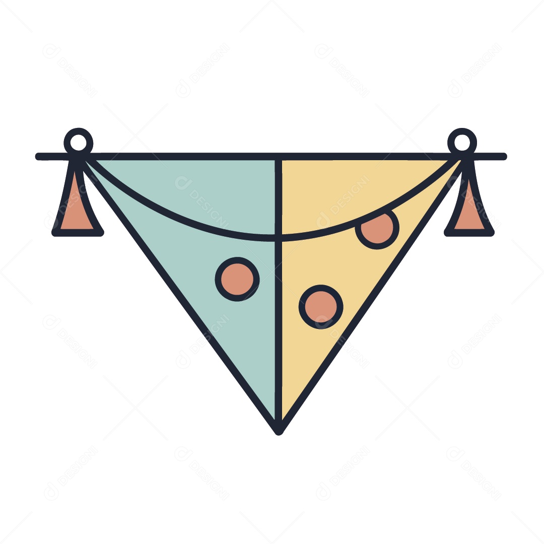 Bandeirola De São João Ilustração Vetor EPS