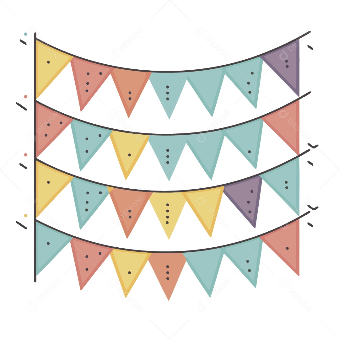 Bandeirola De São João Ilustração Vetor EPS