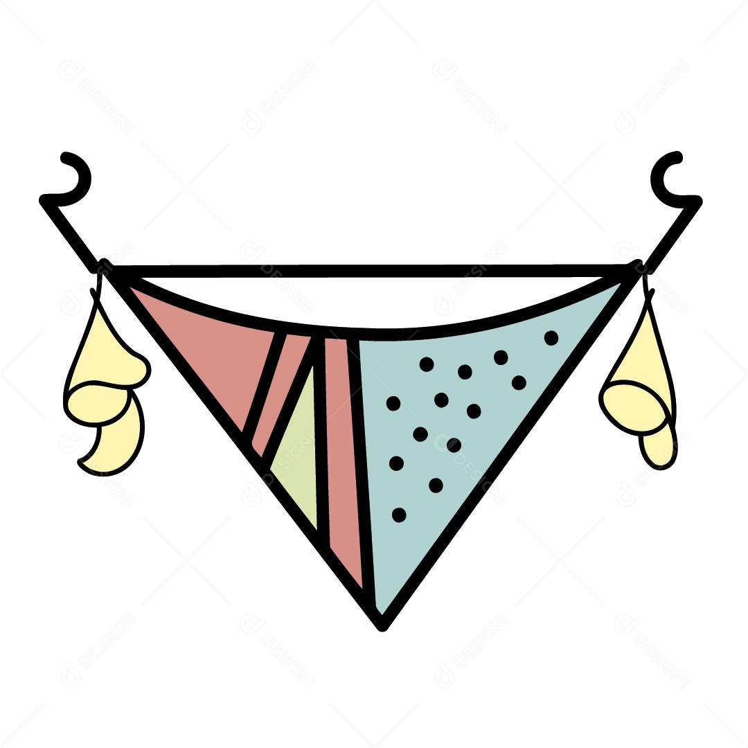 Bandeirola De São João Ilustração Vetor EPS