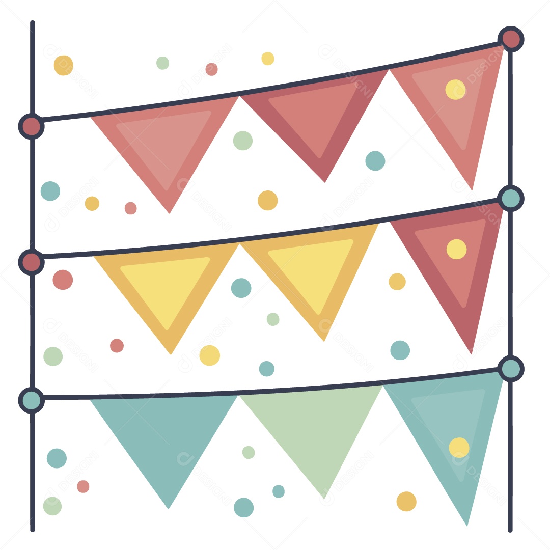 Bandeirola De São João Ilustração Vetor EPS