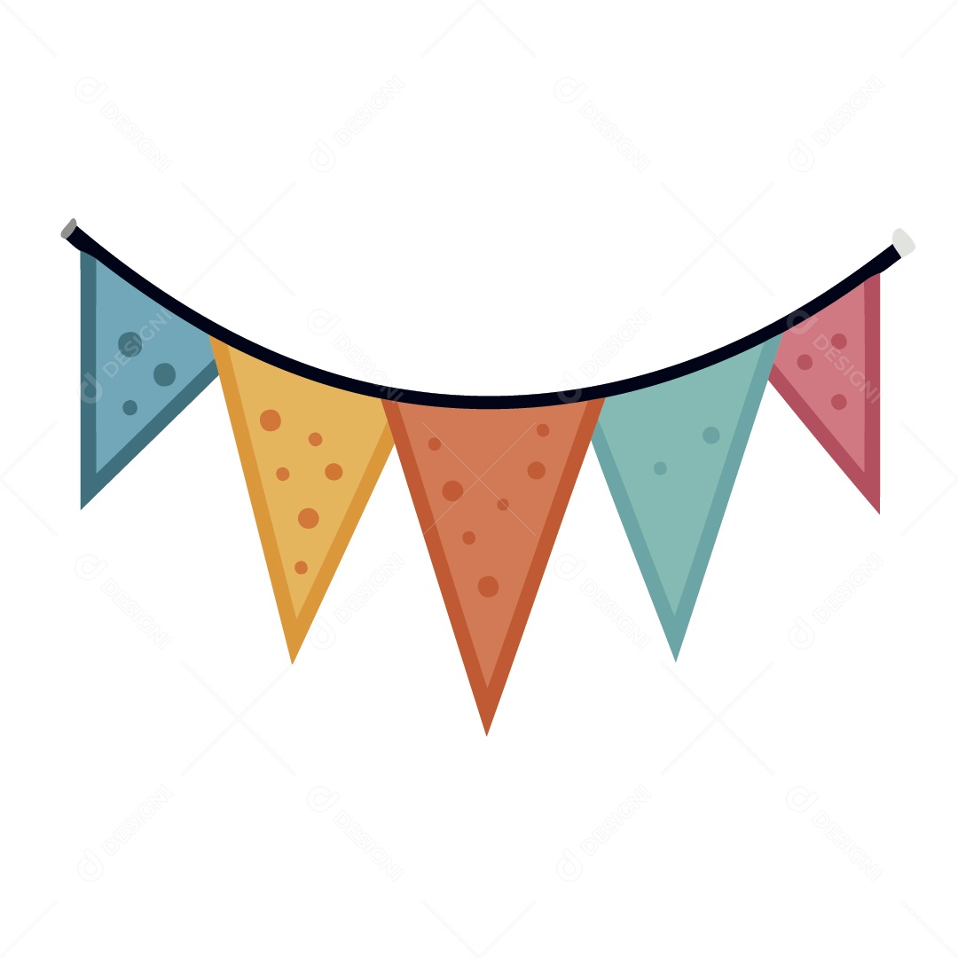 Bandeirola De São João Ilustração Vetor EPS