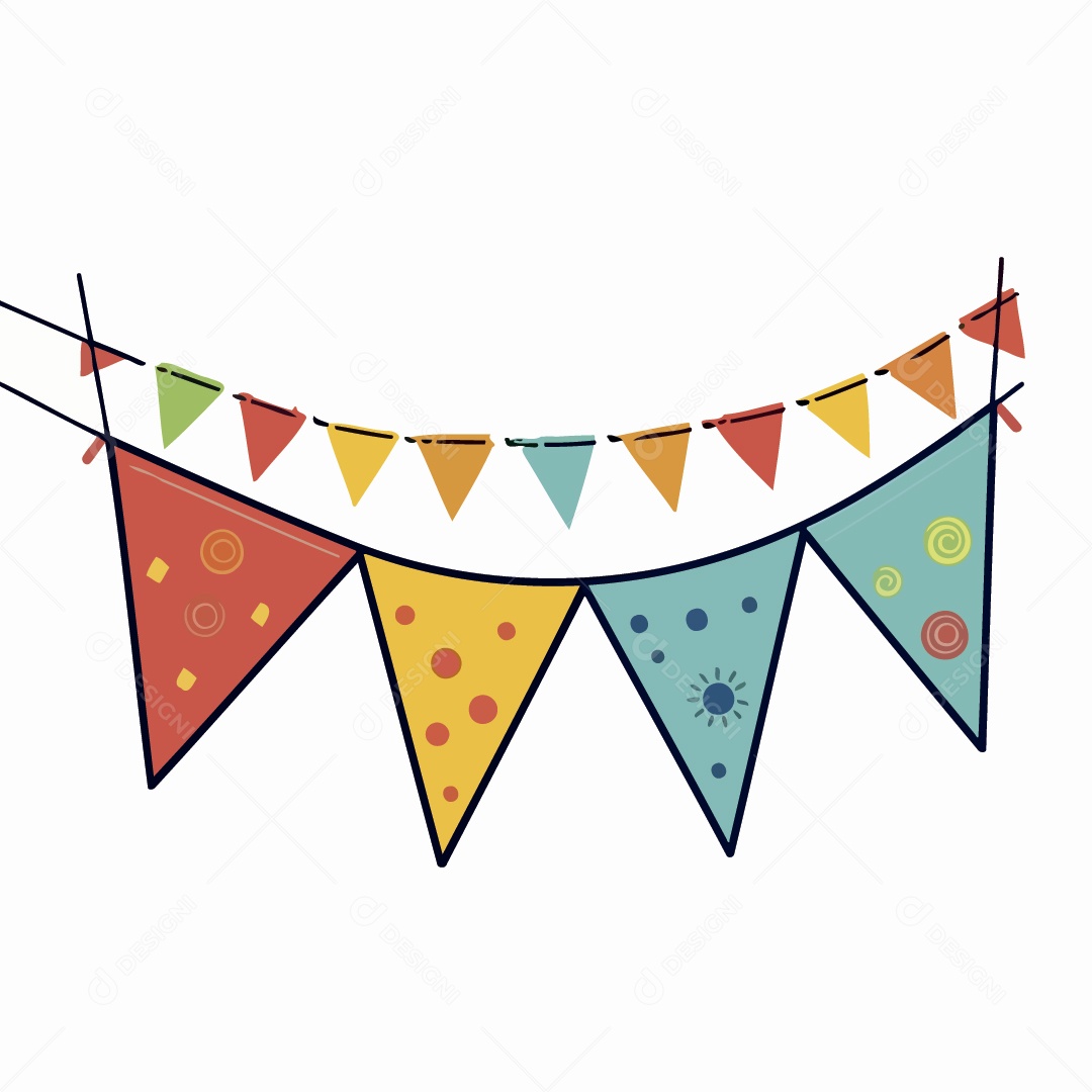 Bandeirola De São João Ilustração Vetor EPS