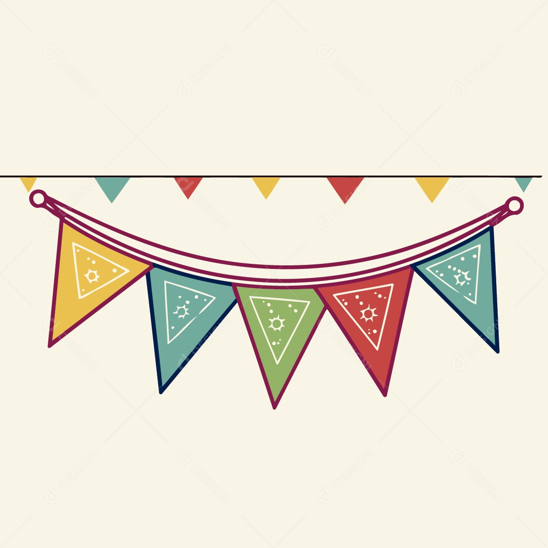 Bandeirola De São João Ilustração Vetor EPS