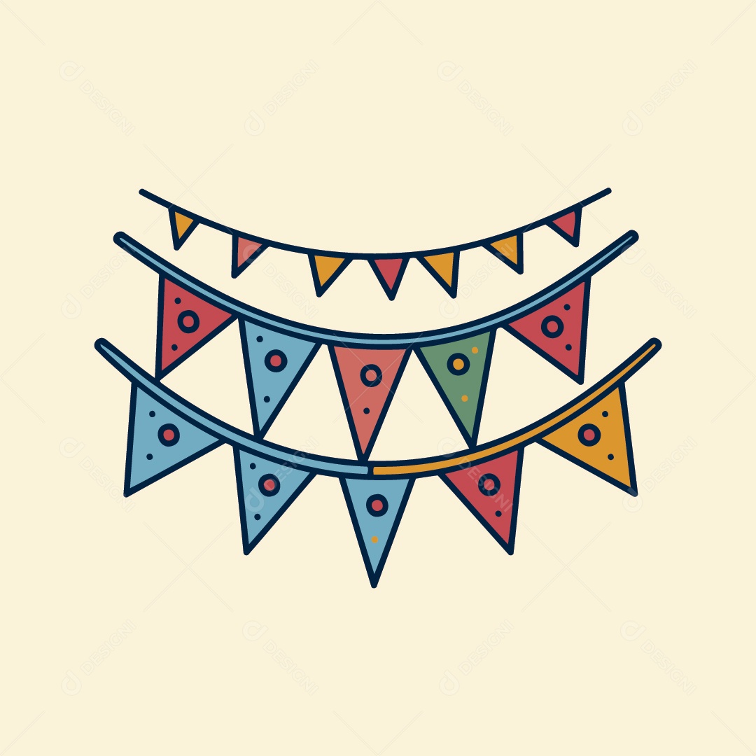 Bandeirola De São João Ilustração Vetor EPS