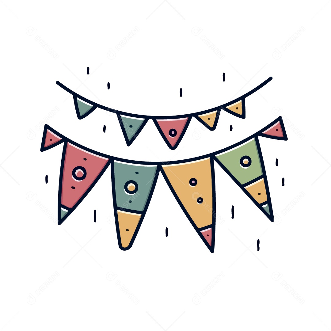 Bandeirola De São João Ilustração Vetor EPS