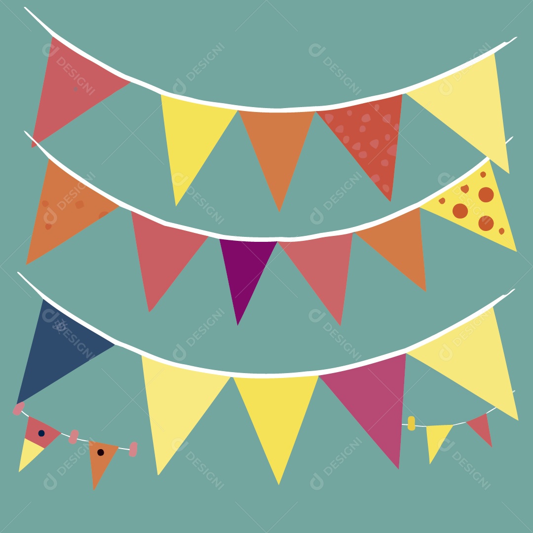 Bandeirola De São João Ilustração Vetor EPS