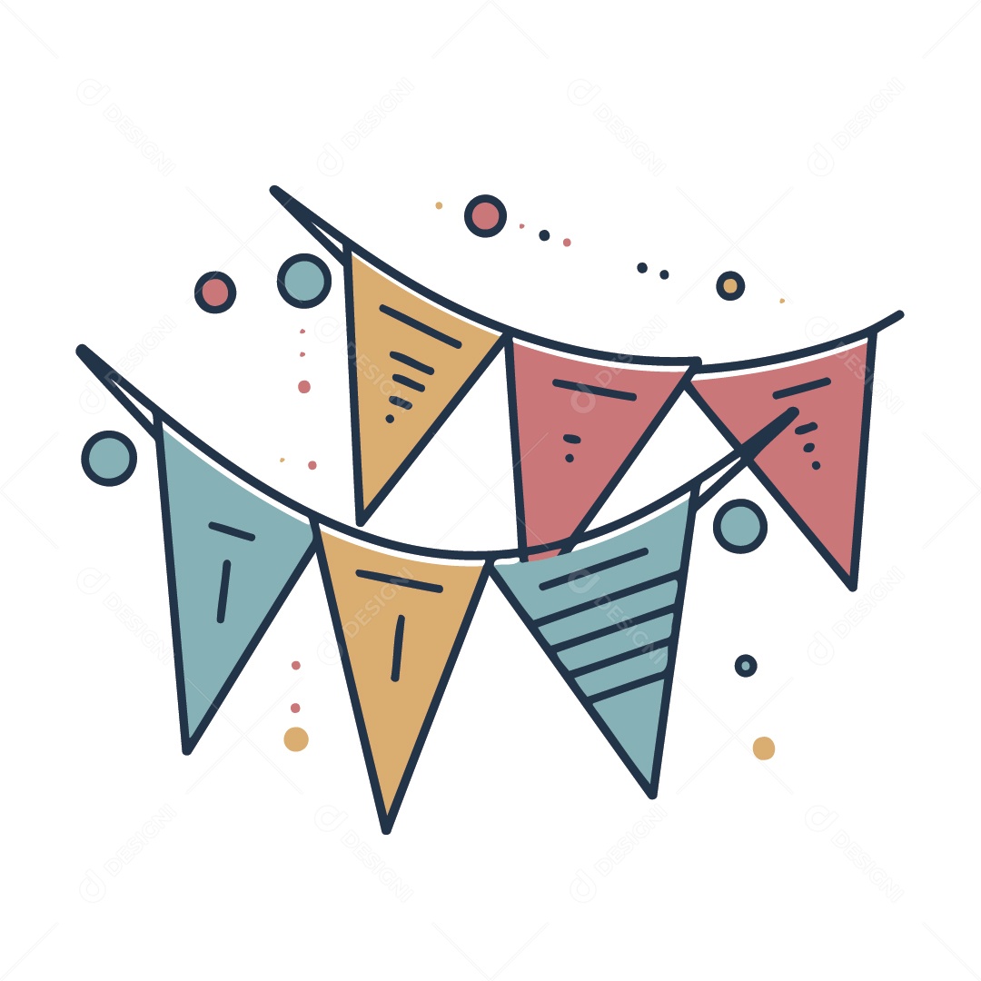 Bandeirola De São João Ilustração Vetor EPS