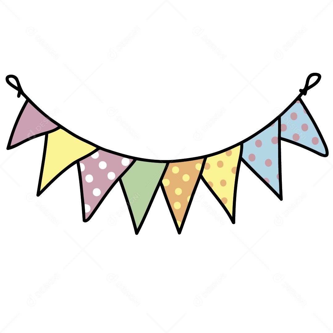 Bandeirola De São João Ilustração Vetor EPS