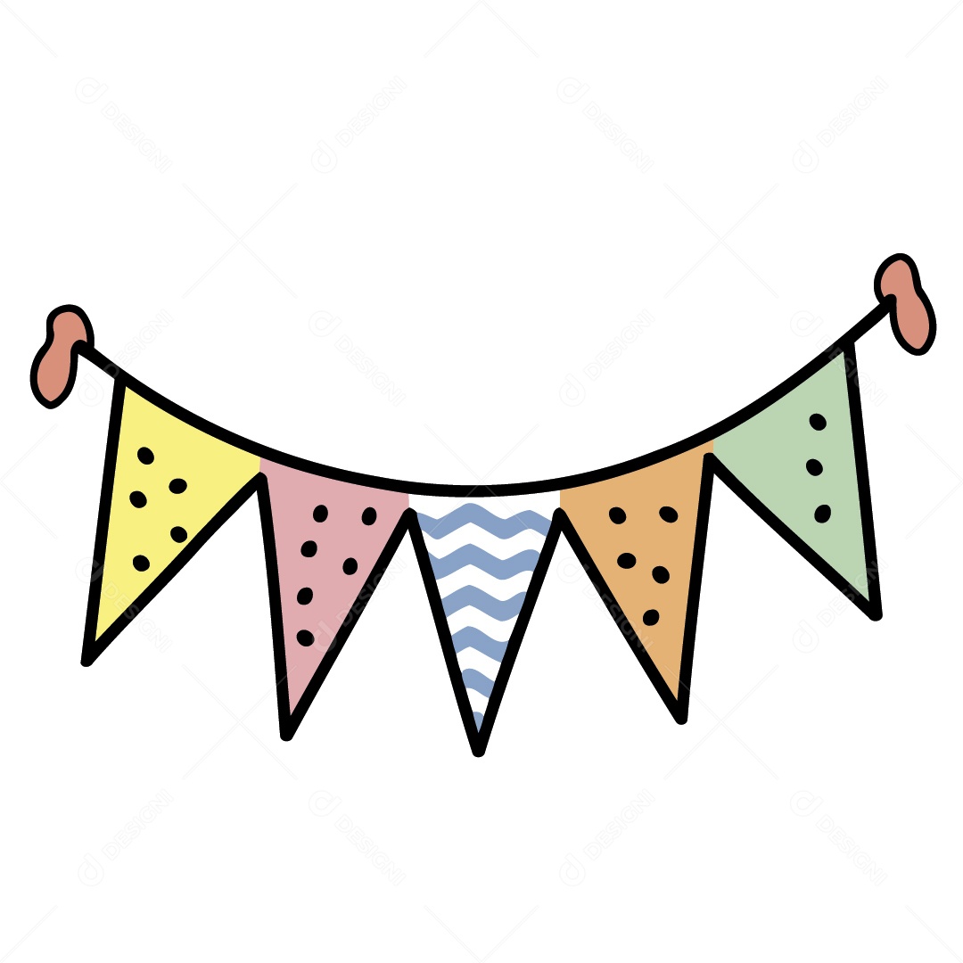 Bandeirola De São João Ilustração Vetor EPS