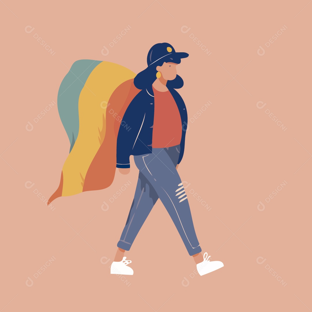 Personagem do Movimento LGBT Ilustração Vetor EPS