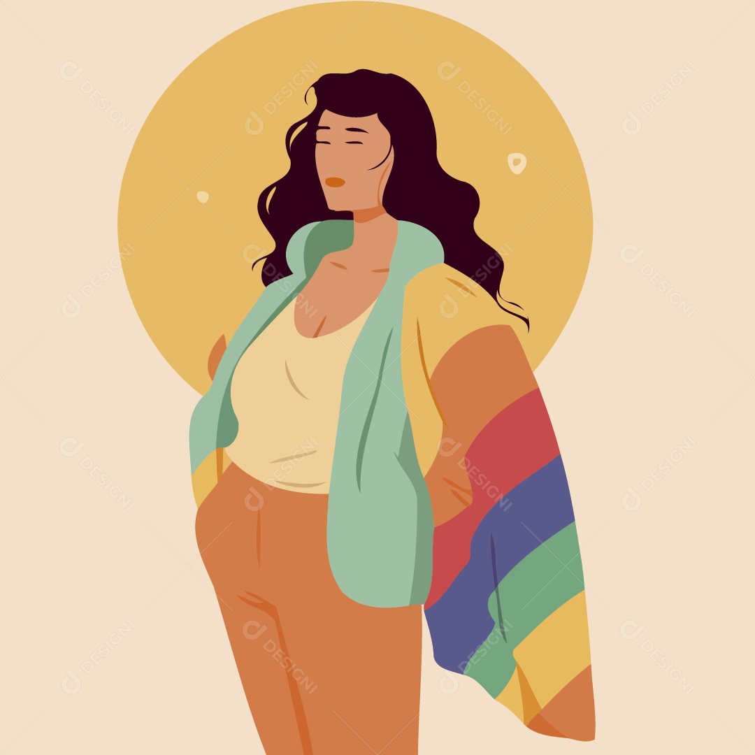 Personagem do Movimento LGBT Ilustração Vetor EPS