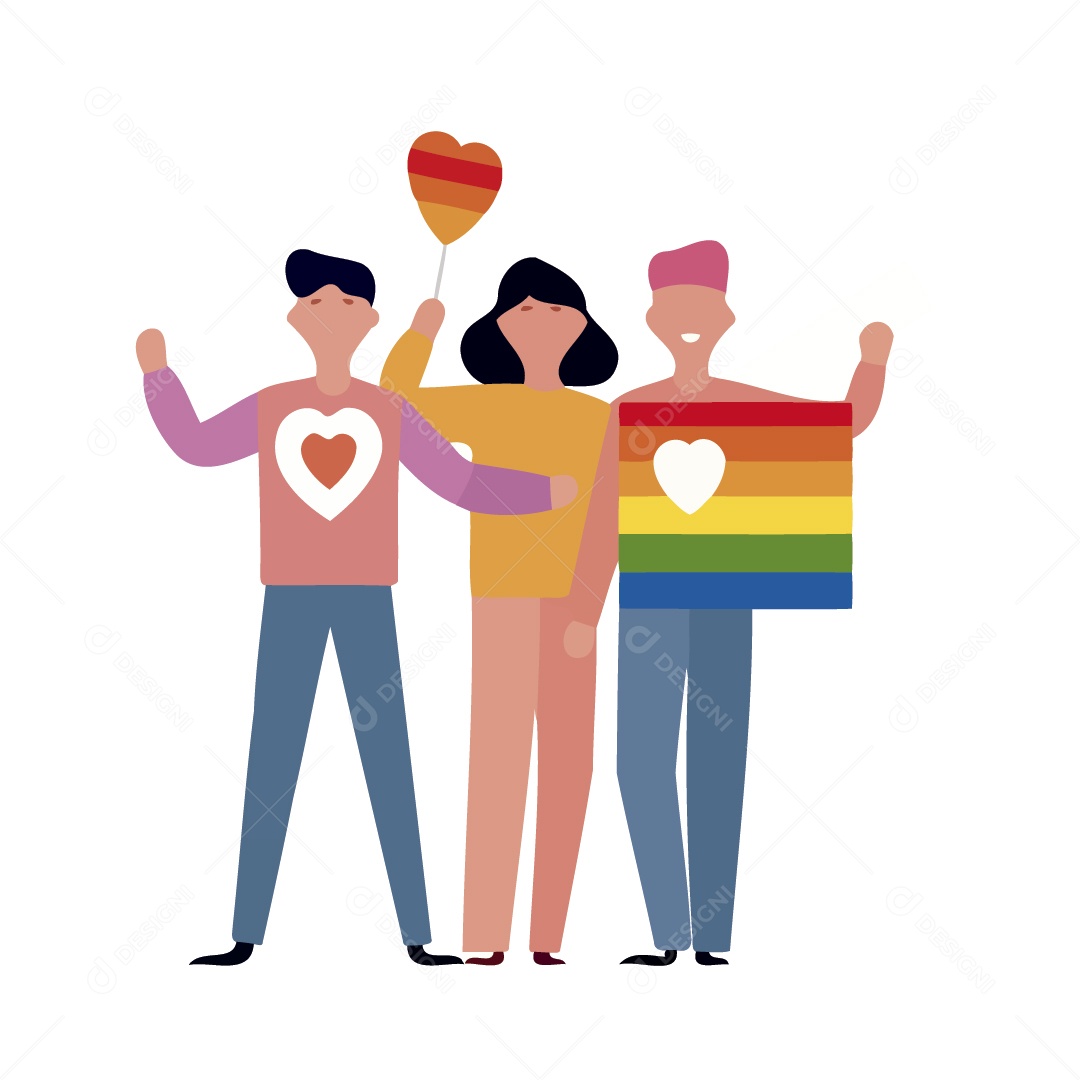 Parada do Movimento LGBT Ilustração Vetor EPS