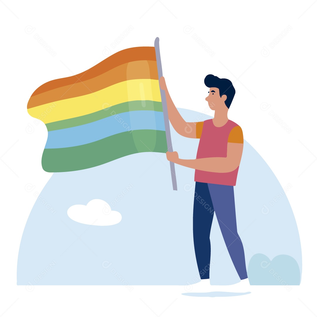 Personagem do Movimento LGBT Ilustração Vetor EPS