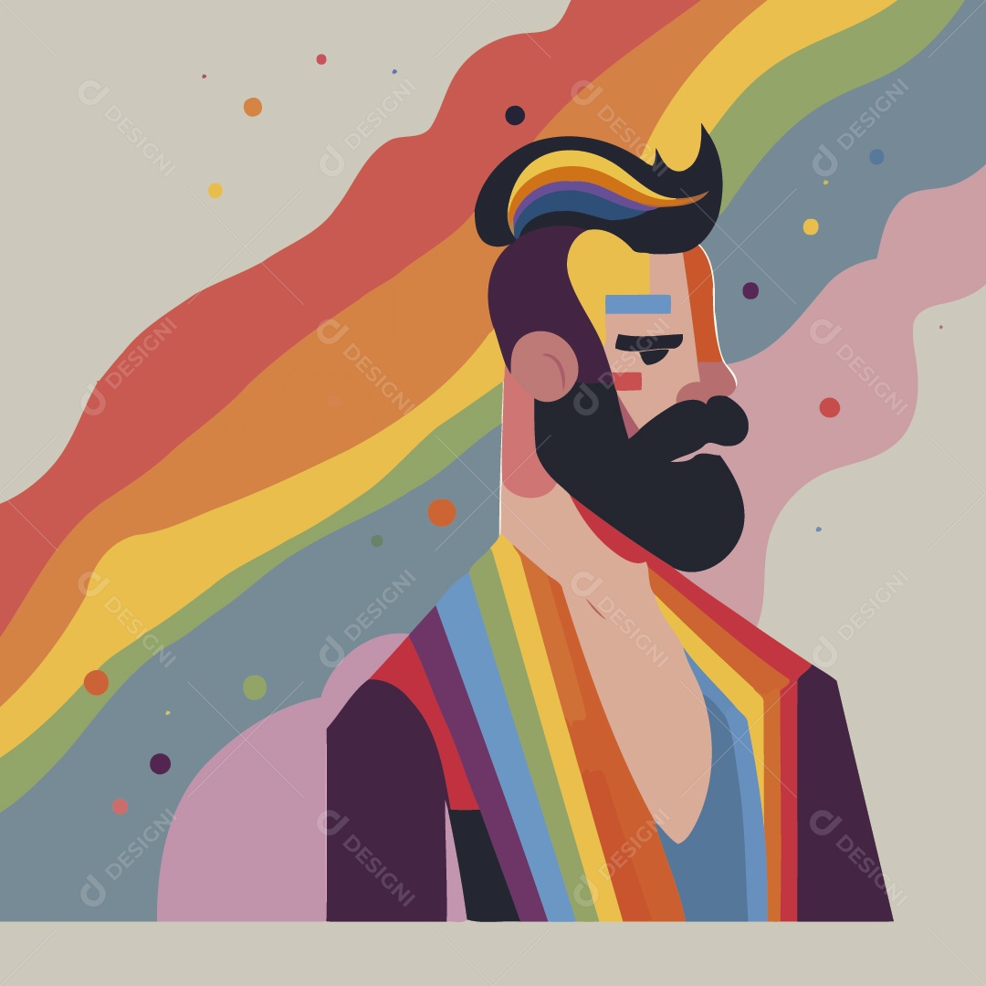 Personagem do Movimento LGBT Ilustração Vetor EPS