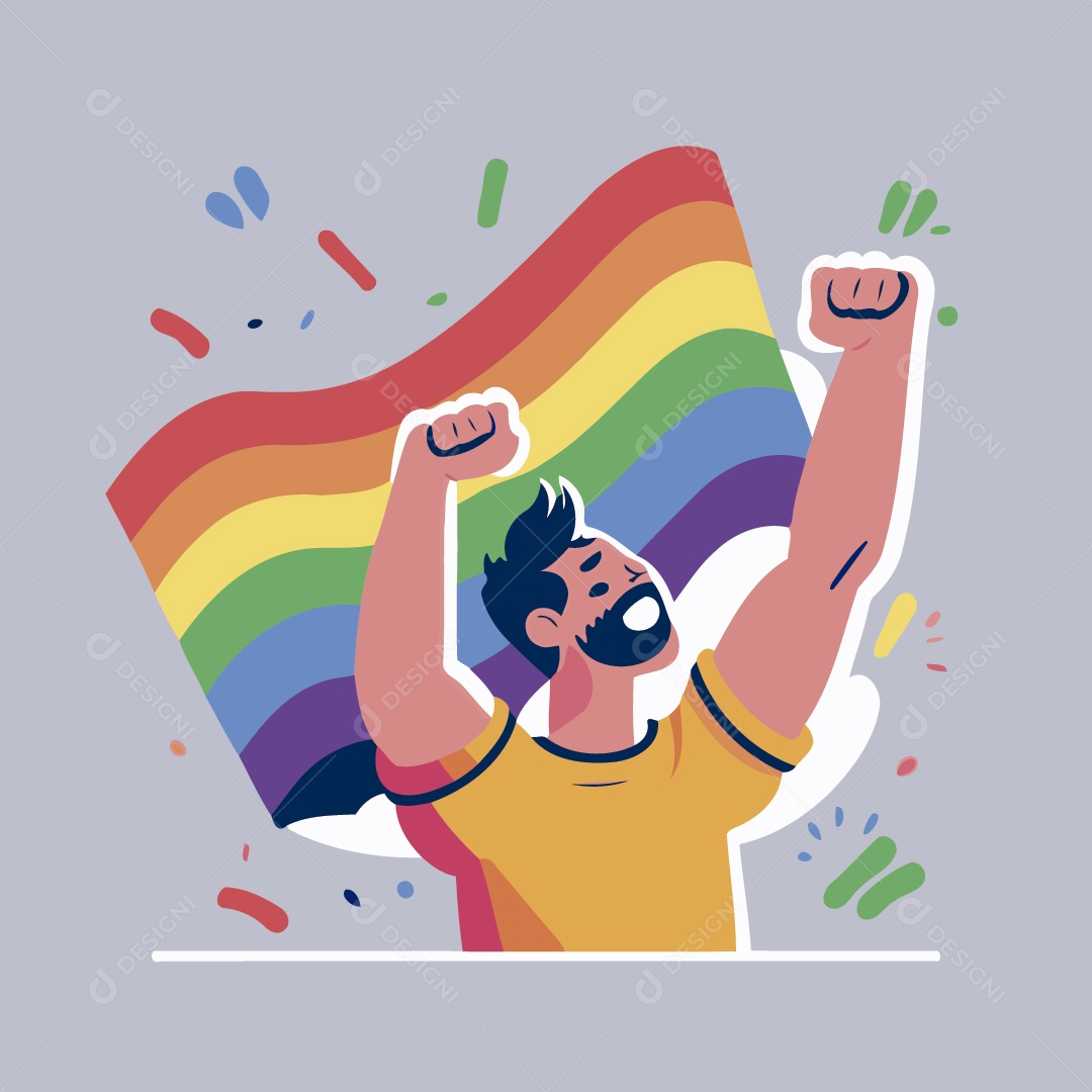 Personagem do Movimento LGBT Ilustração Vetor EPS
