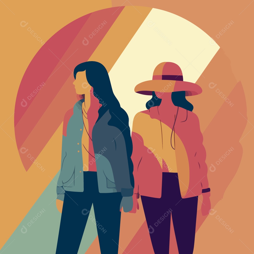 Casal LGBT Ilustração Vetor EPS