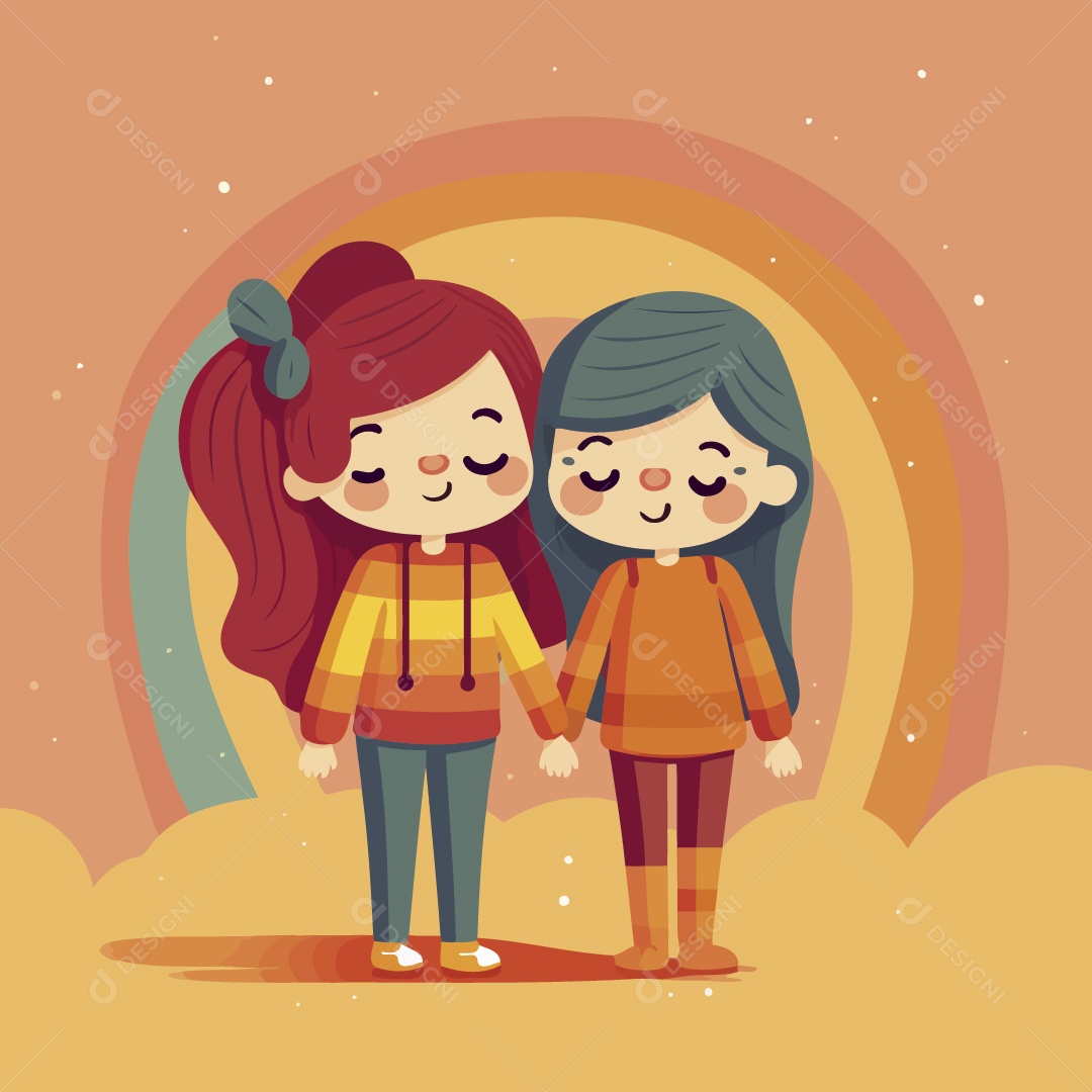 Casal LGBT Ilustração Vetor EPS