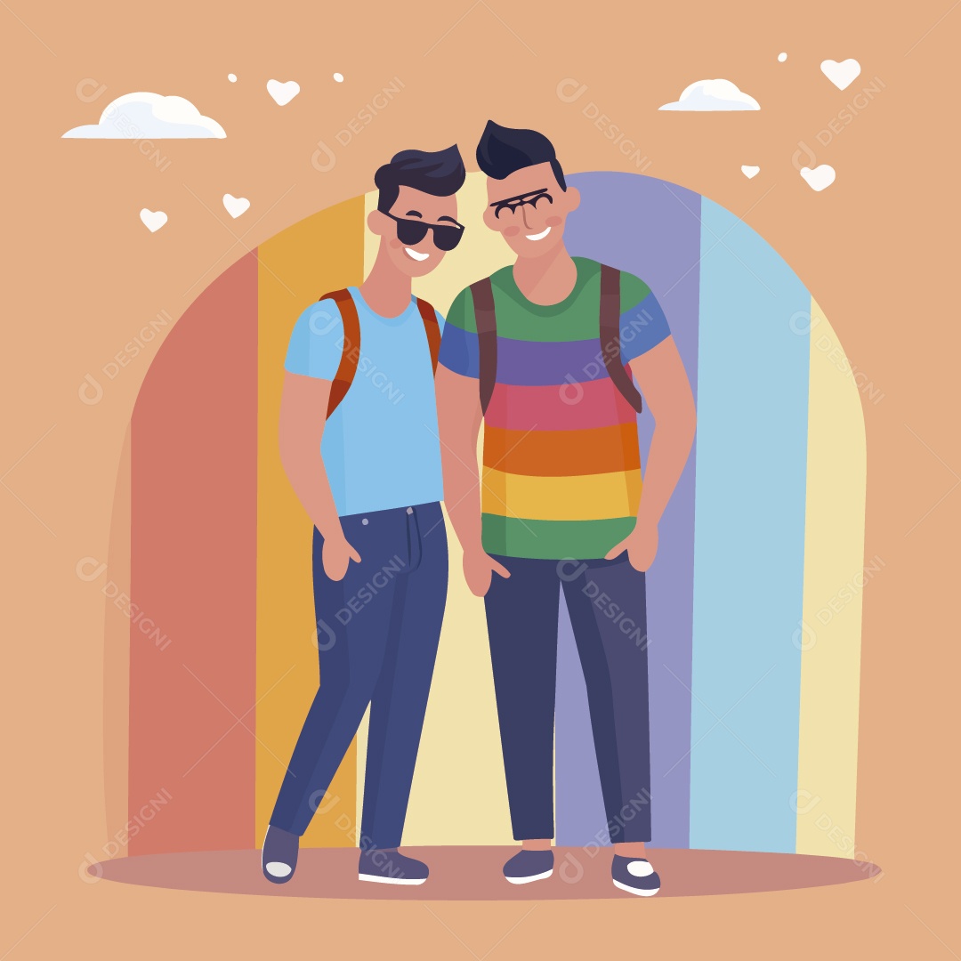 Casal LGBT Ilustração Vetor EPS