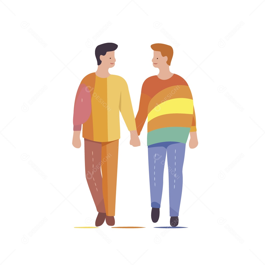 Casal LGBT Ilustração Vetor EPS