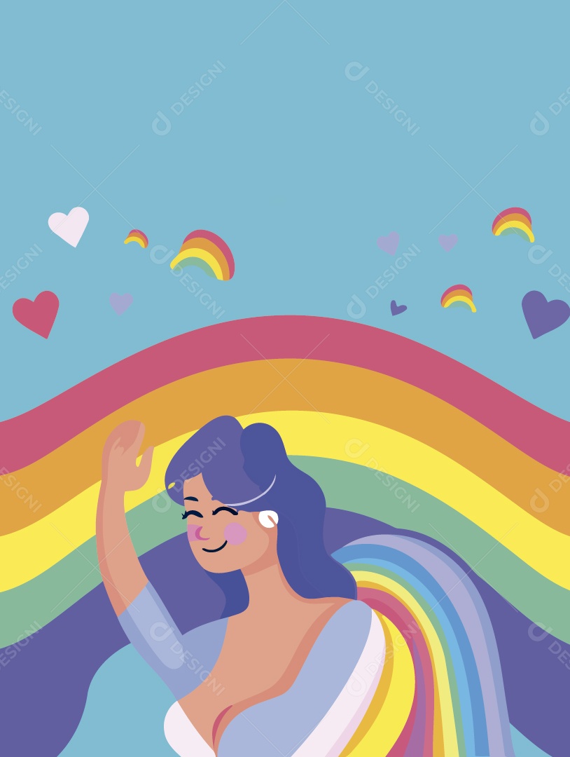 Personagem Do Movimento LGBT Ilustração Vetor EPS