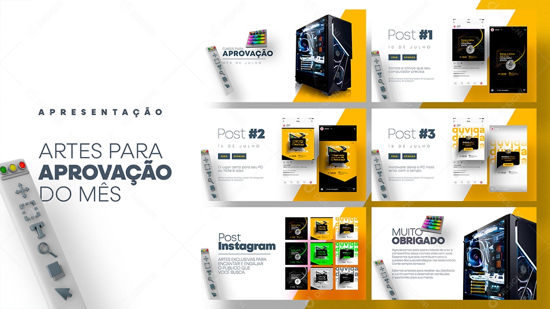 Proposta Comercial Artes para Aprovação do Mês PSD Editável