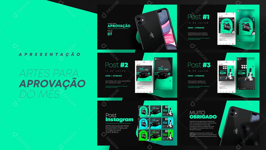 Proposta Comercial Cards para Aprovação Loja De Eletrônicos PSD Editável