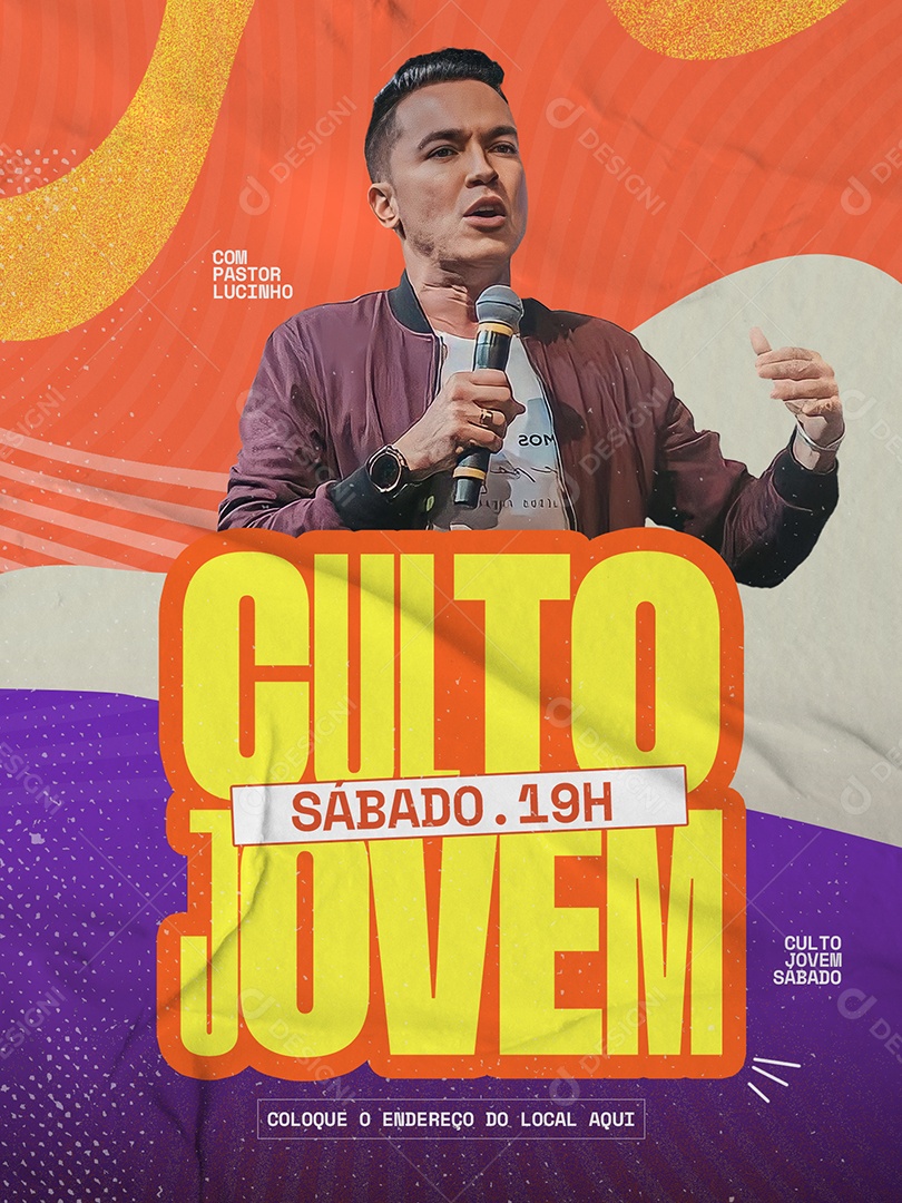 Social Media Culto Jovem PSD Editável