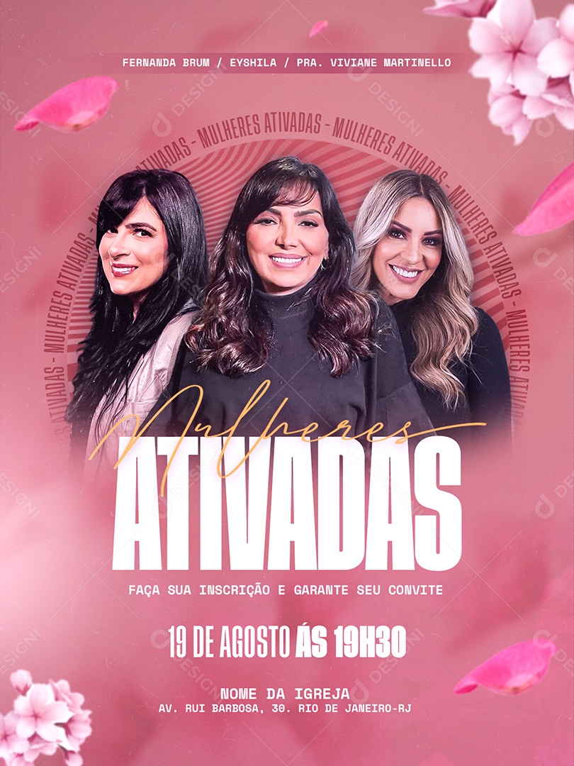 Social Media Feed Mulheres Ativadas PSD Editável