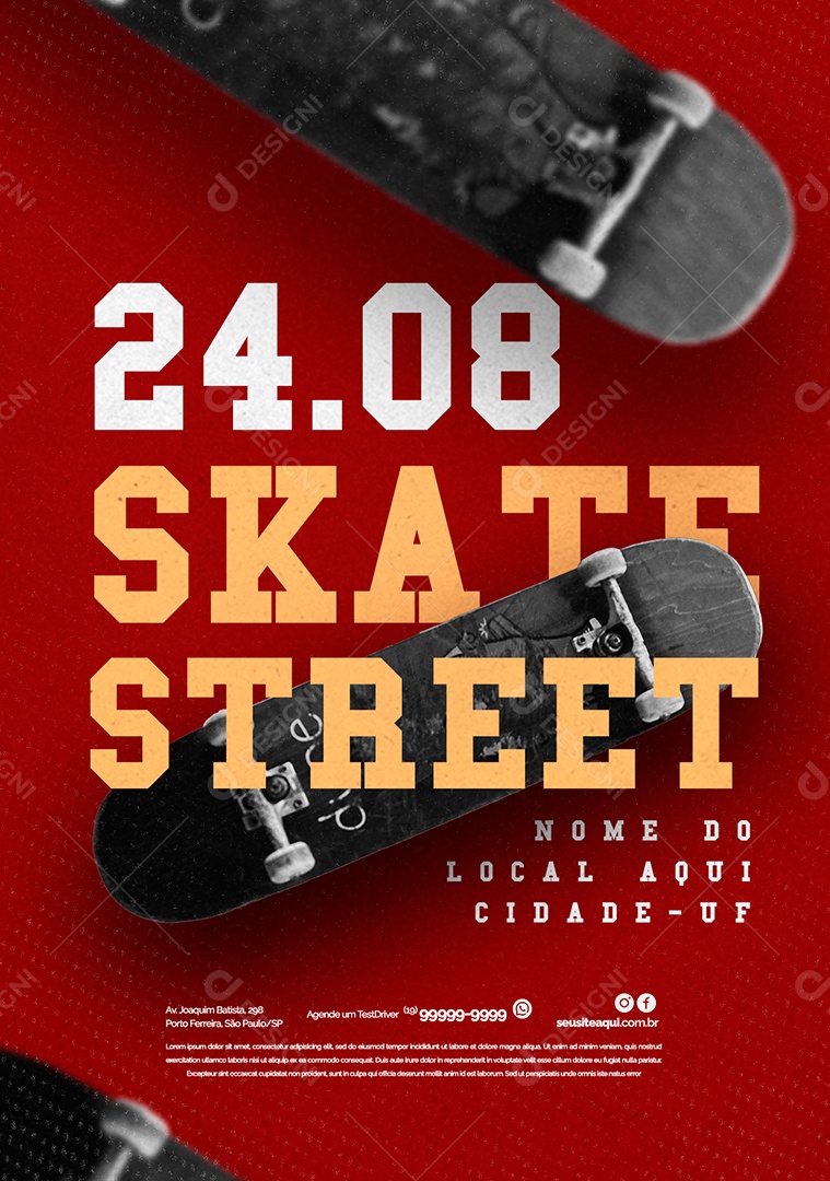 Skate Street Flyer Social Media PSD Editável